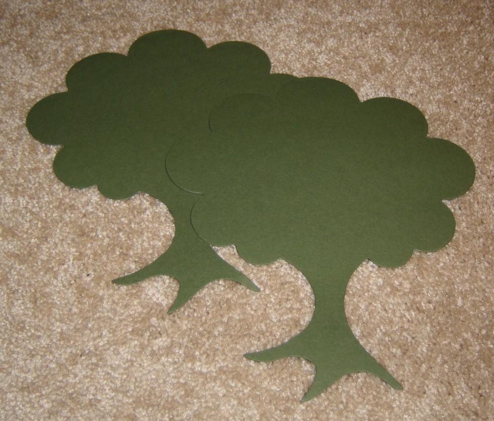 Summer Tree Diecut(2) ~ AccuCut Design….Green Cardstock