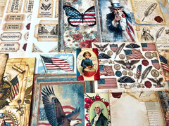 250pcs AMERICA 250 USA JUNK JOURNAL-SCRAPBOOK KIT W/JOURNAL – AUTHENTIC EPHEMERA