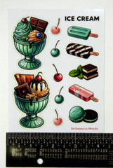 Ice Cream Sundae Cherries Popscicles Ice Cream Sandwich Sticker Sheet
