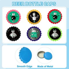 160 PCS Bottle Caps for Crafts, 1″ Beer Bottle Caps Bulk, Sky Blue