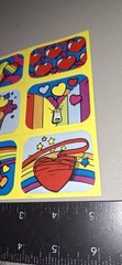 vintage Stickers Yellow Rainbows Items Hearts Rare 1 Sheet Star Bright