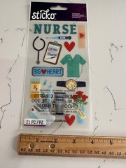 Sticko Autocollant Registered Nurse Stickers Chart Shoes RX Scrubs Flowers Heart