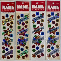 Hambly Prismatic Name Sticker Metallic Scrapbooking Crafting Wholesale Lot of 26