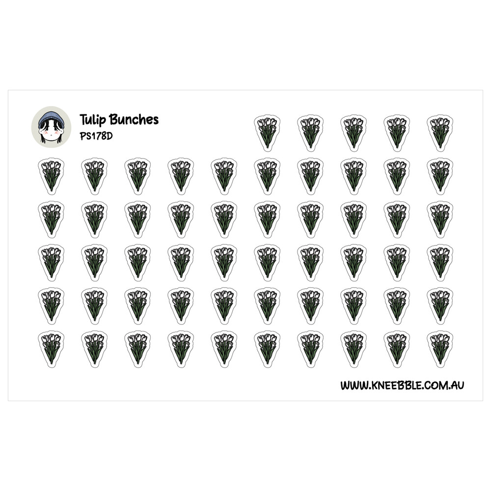 Tulip Planner Stickers – Colorful Flower Stickers for Stylish Organizer Accents