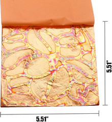 KINNO Variegated Gold Leaf Sheets for Gilding Projects 25 Sheets