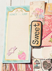 Sweet Love Theme Papercraft Ephemera Kit, Scrapbook Stickers, Junk Journal Kit