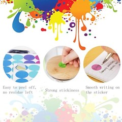 1500 PCS Colorful Dot Stickers Color Coding Round Labels Circle Dots Labels