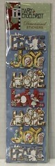 Mary Engelbreit Dimensional Stickers Christmas Peace Joy Love Hope Lot Of 2 Pkg