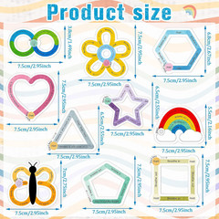 50 Pcs Anxiety Sensory Stickers, Calm Textured Strips for Anxiety Relief, Breath
