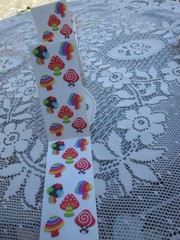Sandylion Mushroom Stickers Fuzzy Flocked Vintage Psychedelic Groovy Hippy boho