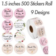 1.5″ Inch Thank You Stickers Thank You for Supporting My Small Business 9 Styles