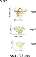 1Pack Gold Bee Wall Décor Honey Decor Bee Wall Stickers Honey Decals,Honeycom…