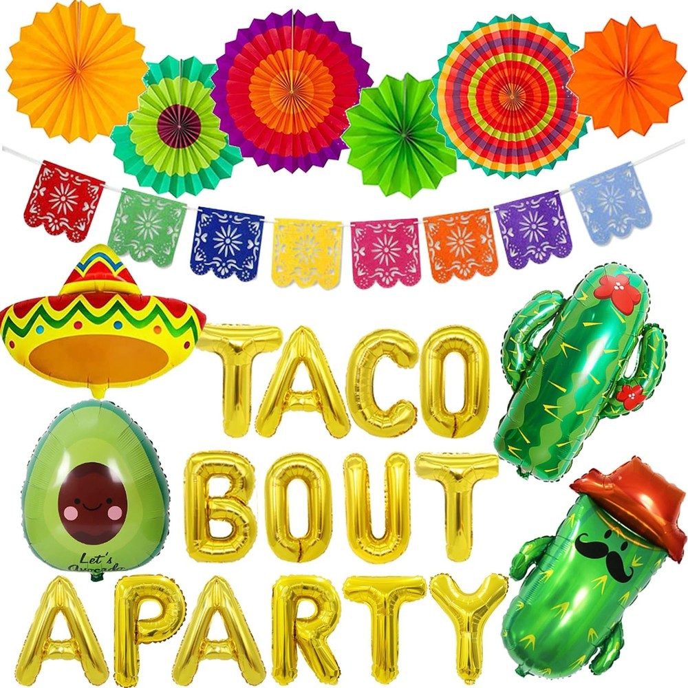 26 Pcs Taco Bout a Party Decoration, Fiesta Party Decorations Include Paper F…