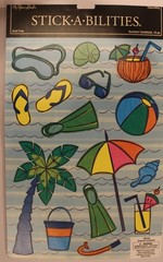 New Beach tropical Scuba cocktail umbrella Scrapbooking Stickers Paper Studio