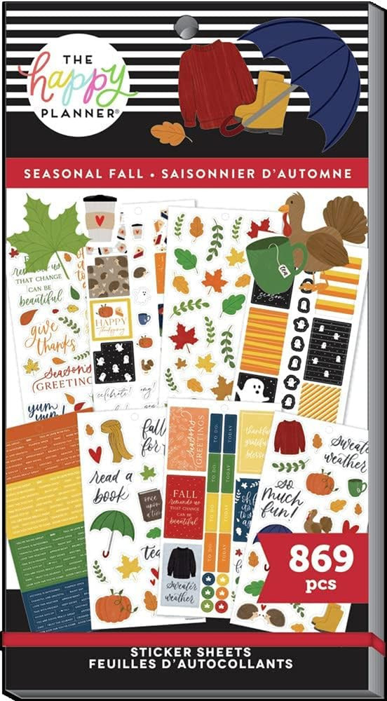The Happy Planner Sticker Pack for Calendars, Journals and Projects –Multi-Color