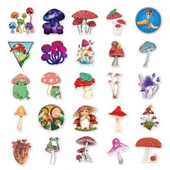 50 Cartoon Mushroom Cute Plant Scrapbooking Kawaii Skateboard Aesthetic Stickers