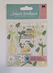 VERY RARE Jolee’s White Blooms Flowers In Vases Scrapbooking Stickers