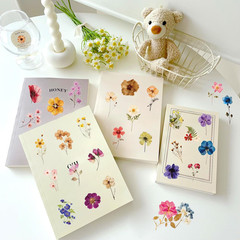 50PCS Transparent Flora Scrapbook Stickers, Vintage Aesthetic Flowers Sticker fo