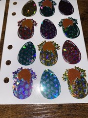 Stickopotamus Scrapbook Stickers Colorful Foil Chocolate Easter Egg New 2 Sheets