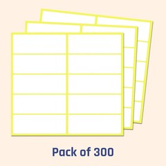 300 Pieces – White Sticky Labels to Write On, Blank Stick On Adhesive Sticker…