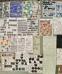 DE-STASH Alphabet Stickers Incomplete! 48 Sheets! Sticko, Scenic Route, K & Co