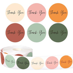 100-500Pcs 1Inch Thank You Simple Word Art Gift Sealing Stickers Design Scrapboo