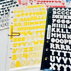 Vintage Stickopotamus Alphabet Stickers Lot 70 Y2K Scrapbook Binder Pebbles