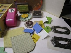 Mixed Lot of Scrapbooking Supplies – Stamps, Frames, Shapes, Embosser, Ink, Tags