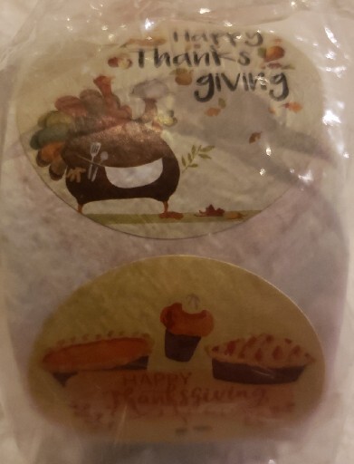 500pcs/roll Happy Thanksgiving Sealing Sticker Decor Tags 1.5 inch