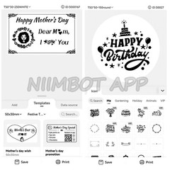 NIIMBOT B21 Label Maker for Thank You Stickers Handmade DIY Round Sealing Labels