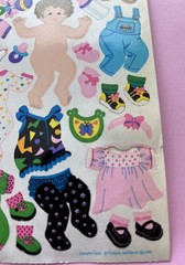 Vintage Sandylion Maxi Activity Sticker Sheet Dress a Baby – READ!