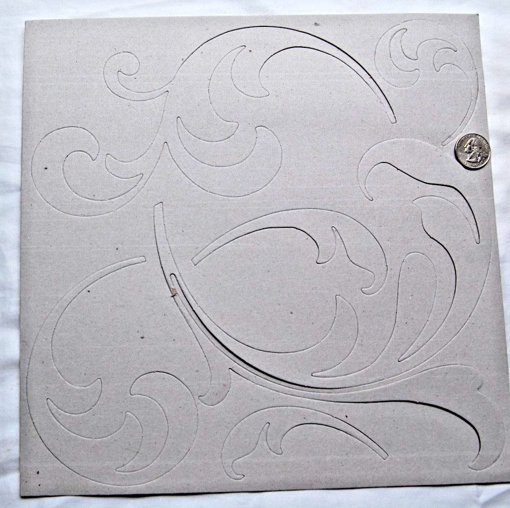 12×12″ chipboard unfinished SWIRLS for you to decorate
