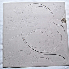 12×12″ chipboard unfinished SWIRLS for you to decorate