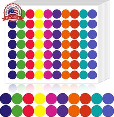 Dot Stickers – 1400 PCS Colored Circle Stickers for Kids | Back to School Suppli
