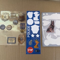 Police Officer K-9 Dog 3D Stickers New Pack Plus Extras K&C Co Scrapbook