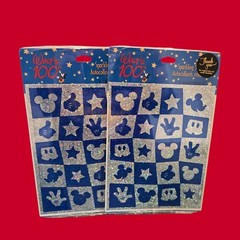 Walt’s 100 Sparkling Prismatic Glitter Vintage Disney Hallmark Stickers 2 Sheets