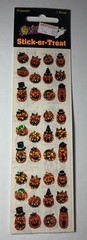 90s Sandylion Halloween Stick-er-Treat Prismatic Jack O Lantern Pumpkin Stickers