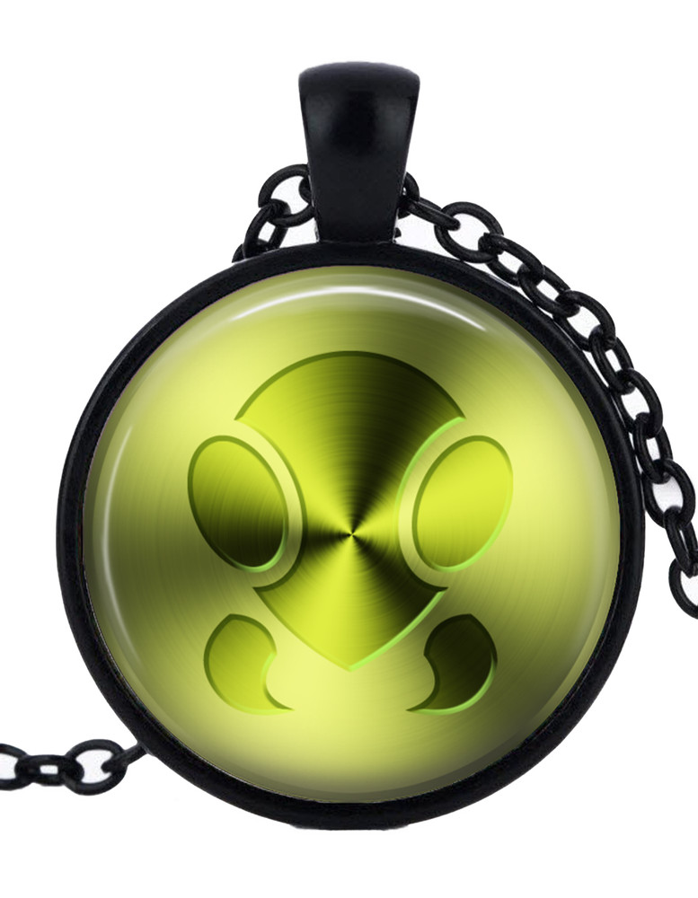 1 BUG Black Bezel Necklace