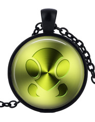 1 BUG Black Bezel Necklace
