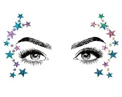 6 Pcs Music Festival Face Jewels, Rhinestone Rave Gems Glitter, Crystal Birth…