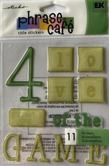 LOVE OF THE GAME Phrase Cafe Epoxy Title Stickers(11pc)Sticko•Sport•Admit One