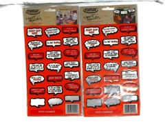 2 PK SMART REMARKS PHOTO CAPTIONS STICKERS BY ROMAR – FOTO FUNNIES – 42 STICKERS