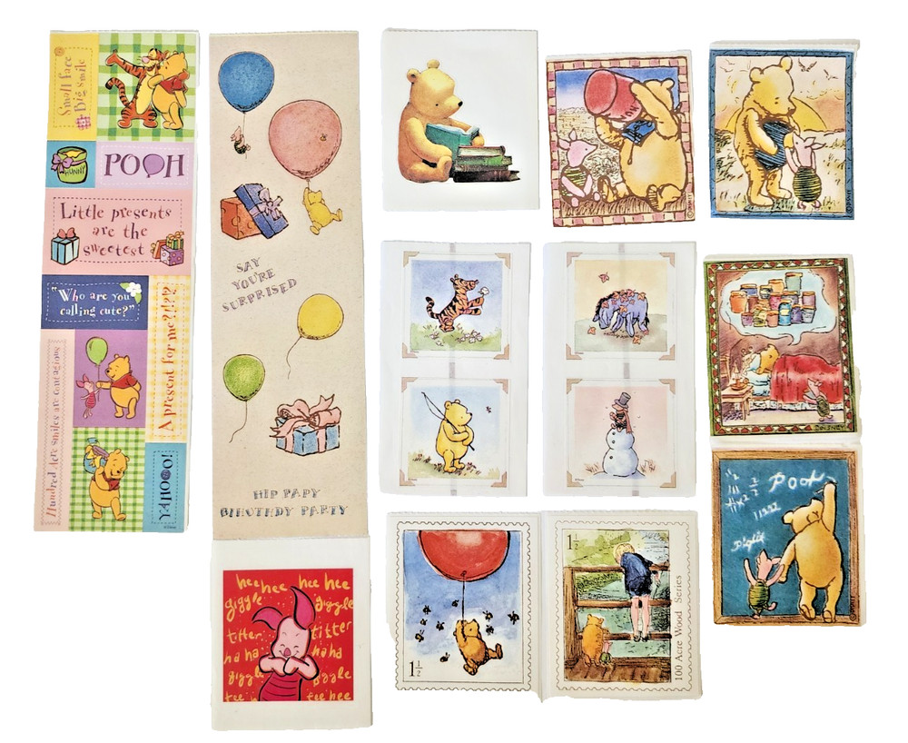 Vintage Michel & Co. Winner the Pooh & Friends Scrapbook Stickers – 12 sheets