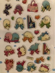 San X Mamegoma Seal Pvc Puffy Sticker Sheet Scrapbooking Kid Htf