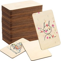 HAKZEON 100 Pieces 4 x 6 Inch Unfinished Wood Pieces, Rectangle Blank Wooden …