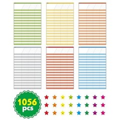 6 Pack Dry Erase Incentive Chart 6 Multi-Color Tracking Chart with 1056 Rewar…