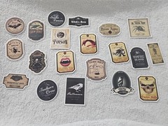 20 Dark Acedemia Apothecary Labels Vintage Style Halloween Tonic Potion Stickers