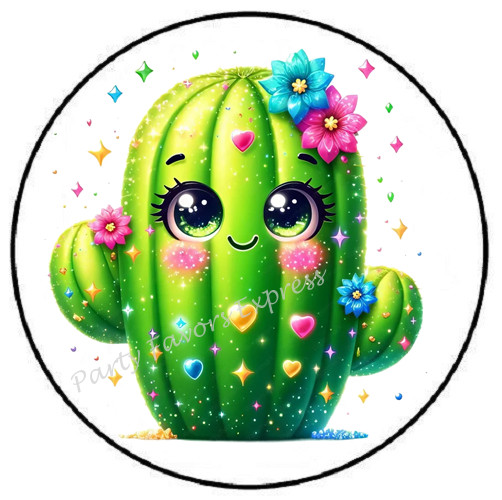 ADORABLE CACTUS ENVELOPE SEALS LABELS STICKERS PARTY FAVORS
