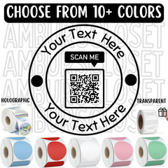40 CUSTOM PRINTED QR CODE LABELS STICKERS SCRATCH RESISTANT 2″ SMALL BUSINESS