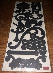 Life Moments Memories Swirls Flourish Fleur-De-Lis BirdScrapbook Stickers 5”x12”